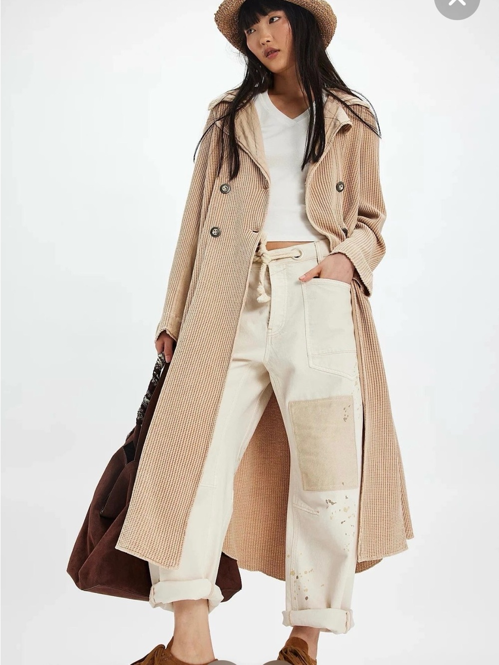 Free People Landon Knit Duster in sand